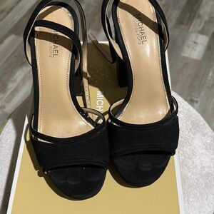 Michael Kors Black Strappy Heels